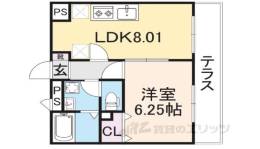 アンプルール　クラージュ　松長間取り図面