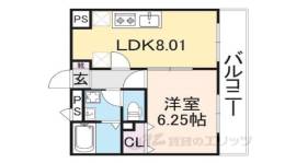 アンプルール　クラージュ　松長間取り図面