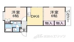 エステートピア５ハヤノ２間取り図面