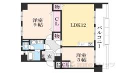 東大路高野第２住宅５棟６０１号室間取り図面