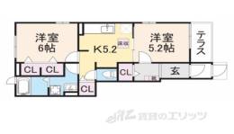 サニーヒルＢ間取り図面