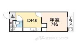 山東アパート１間取り図面