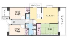 香里ヶ丘みずき街団地１０号棟間取り図面