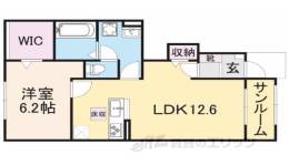 ルナクレシェンテ　２間取り図面