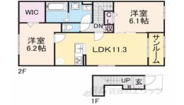 ルナクレシェンテ　２間取り図面