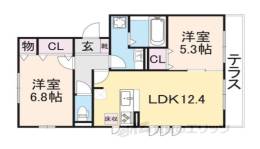 Ｅｓｔ　Ｊａｒｄｉｎ２間取り図面