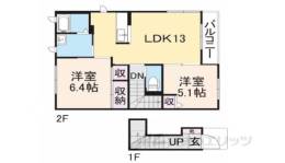 オーク・ヴィレッジＤ間取り図面