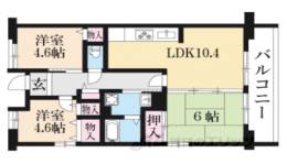 香里ヶ丘けやき東街団地６号棟間取り図面