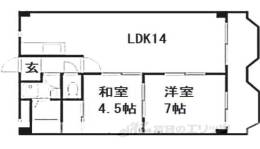 レオパレス香里　　間取り図面