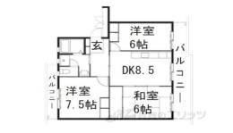 馬見南６丁目団地７号棟間取り図面