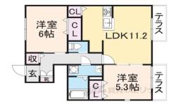 プレジデント雅　Ｂ間取り図面