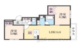 シャーメゾンラ　ボヌールドゥ　イワクラ間取り図面