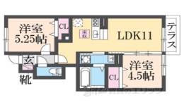 ヴィルヌーブ　Ｆ棟間取り図面