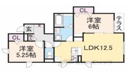 グレイス長岡京間取り図面