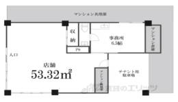 五十川ビル1階店舗間取り図面
