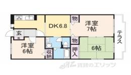 シェーヌ生駒間取り図面