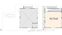 大枝沓掛町26-206倉庫間取り図面