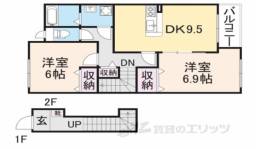 ツインズ北今市３間取り図面