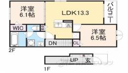 クレメント近江八幡Ｂ間取り図面