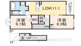 クレメント近江八幡Ｄ間取り図面
