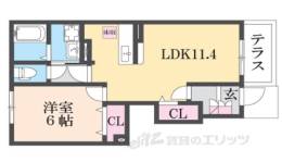ピュア　ファウンテン　ヴィラ　２間取り図面