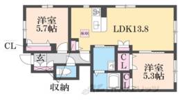 グレイスワンＢ棟間取り図面