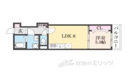 アート萱島EAST B間取り図面