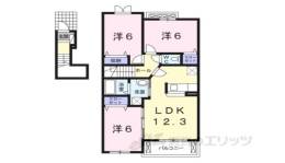 プラシード勝根Ｂ間取り図面