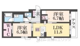 シャーメゾン　アペルタ森北　Ｄｕｅ間取り図面