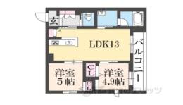 シャーメゾン　アペルタ森北　Ｄｕｅ間取り図面