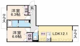 シャーメゾンＦＵＪＩＭＯＴＯ間取り図面