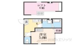 ハーモニーテラス淀下津町２間取り図面