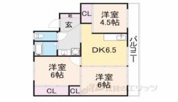 ヴィラナリー御所　２号棟　　間取り図面
