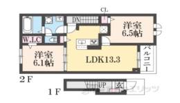 マーベラス　フチガキ１間取り図面