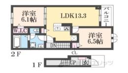 マーベラス　フチガキ１間取り図面