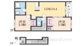 クレセント18間取り図面