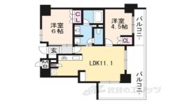 アベニール三条油小路間取り図面