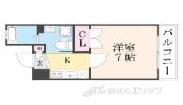 THE GARNET SUITE RESIDENCE西院１間取り図面
