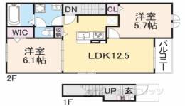 ジェルメ園部３間取り図面