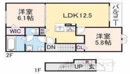 ジェルメ園部３間取り図面