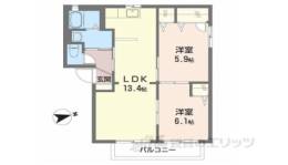 ヴィラ・ライスシャワーＢ間取り図面