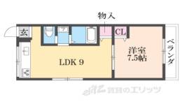 シャンテ―香里ケ丘３間取り図面