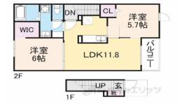 ディア　ステージ　２間取り図面