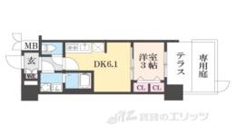 プレサンスTHE KYOTO新町通間取り図面