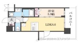 プレサンスTHE KYOTO新町通間取り図面
