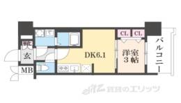 プレサンスTHE KYOTO新町通間取り図面