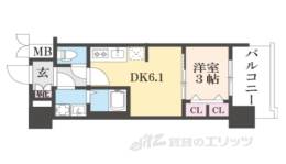 プレサンスTHE KYOTO新町通間取り図面