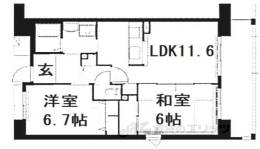 香里ヶ丘さくらぎ街団地１号棟間取り図面