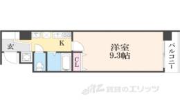 パサージュ二条城東 404間取り図面