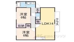 ウインディア今堀Ｂ間取り図面